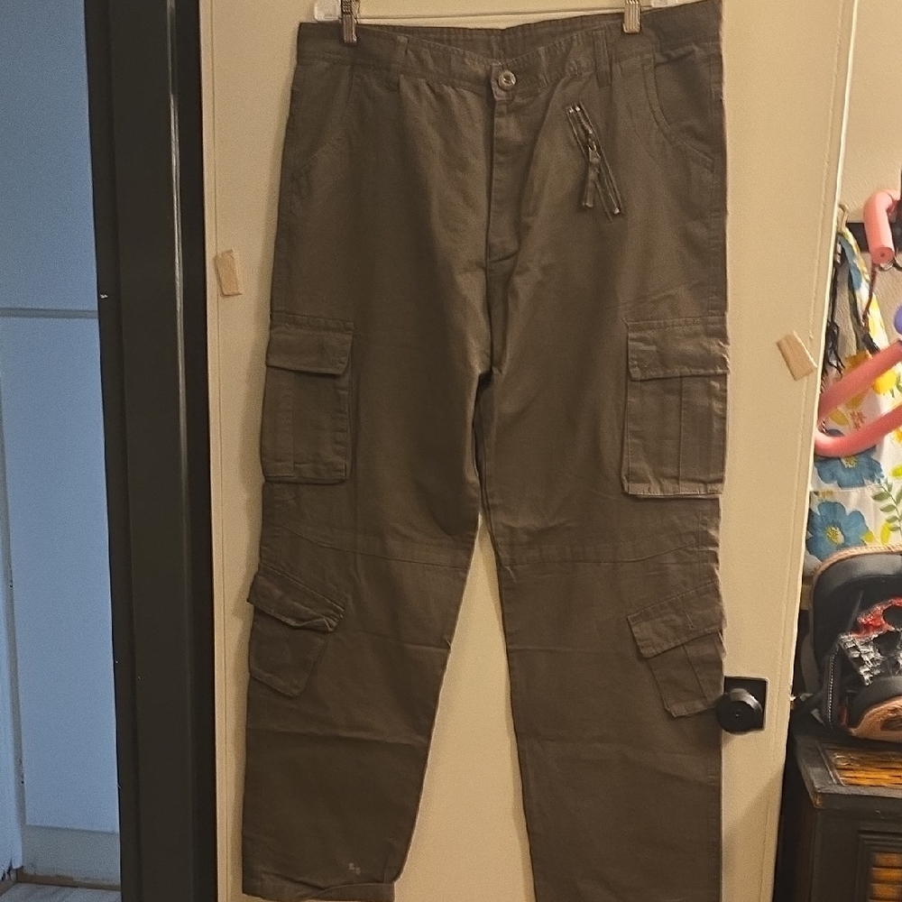 Men's Casual Cargo Pants - Tan